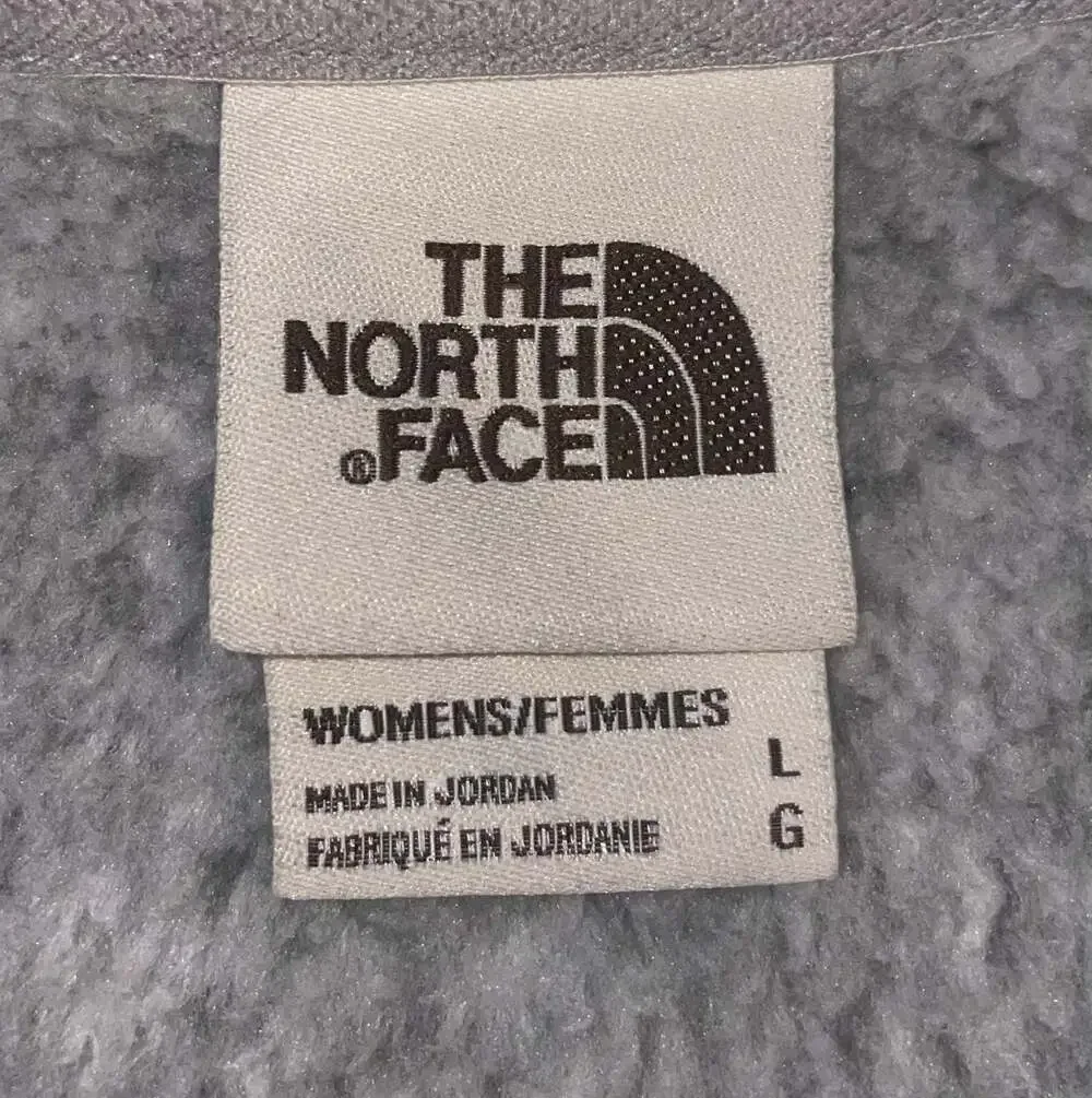 The North Face Full Zip Fleece Jacket Women’s L Gray Heather Cozy Gorpcore - Picture 6 of 9